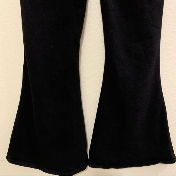 FOREVER 21 Flair Jeans Women Medium Black Stretch Elastic Waist Pull on Boho. - Picture 8 of 15